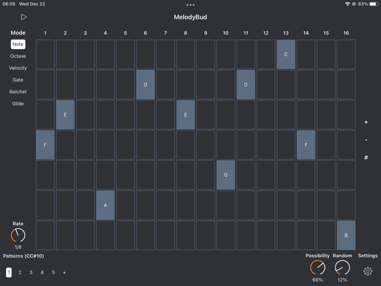 MelodyBud Generative Sequencer iPad app afbeelding 5
