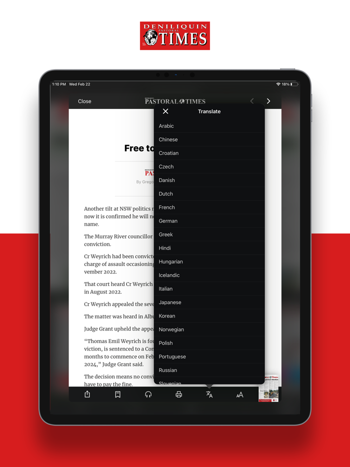 Deniliquin Pastoral Times