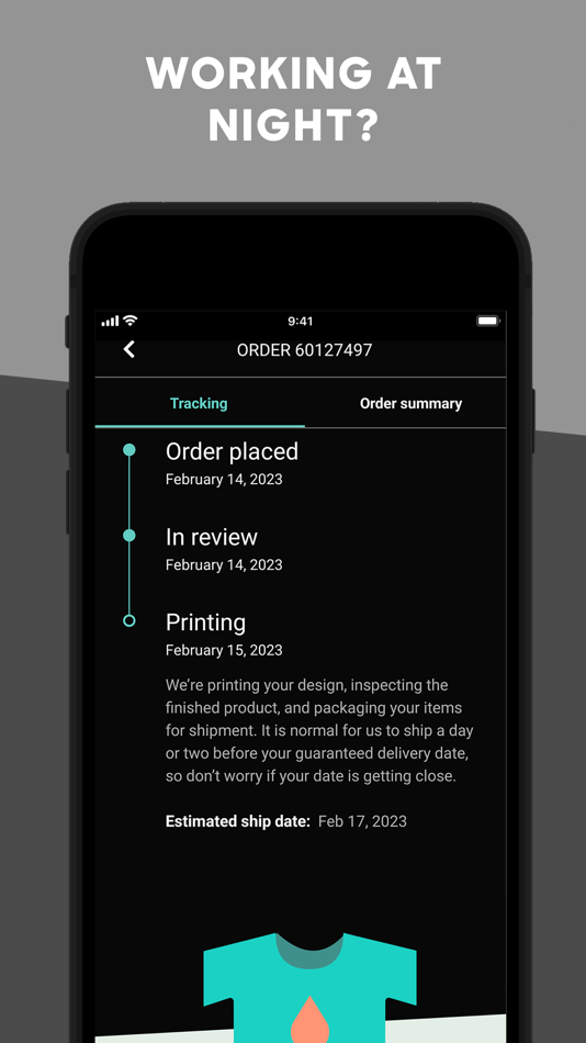 #5. Custom Ink Order Tracker (iOS) By: CustomInk