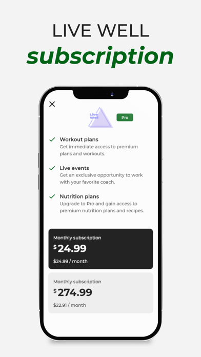 Live Well Health & fitness Screenshot