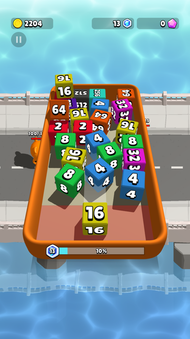 Teddy Gun - 2048 Cube Puzzle Screenshot