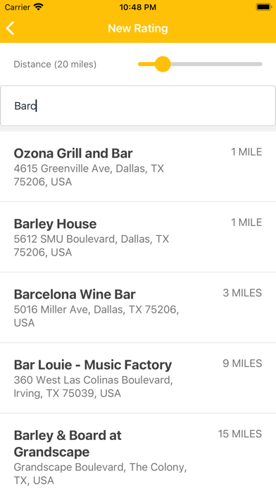 RateMyBar Screenshot