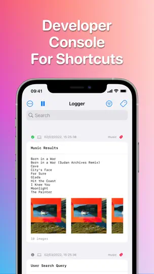 Captura de pantalla de Logger For Shortcuts en iPhone 1