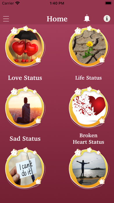 Romantic Status & Love Quotes Screenshot