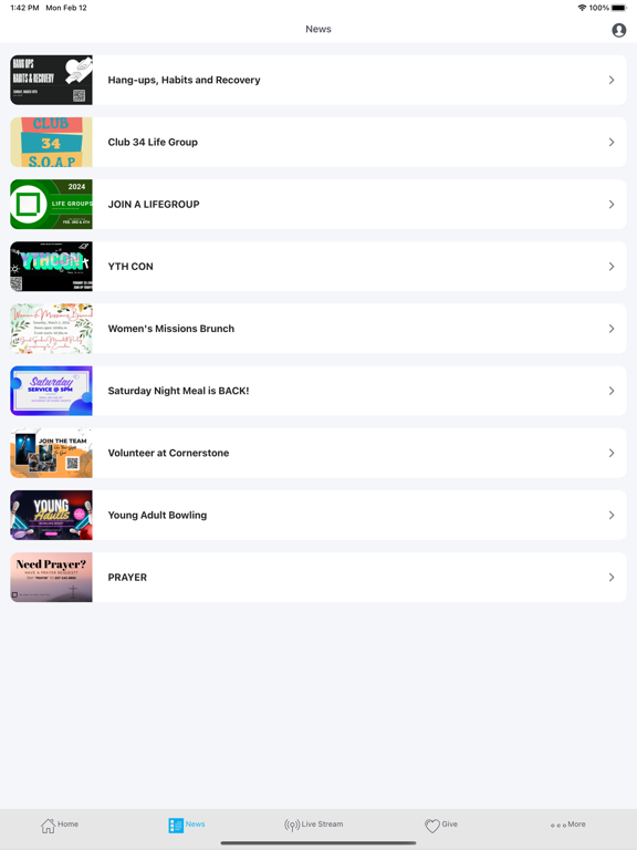 Cornerstone Austin iPad screenshot 2 - Lifestyle app