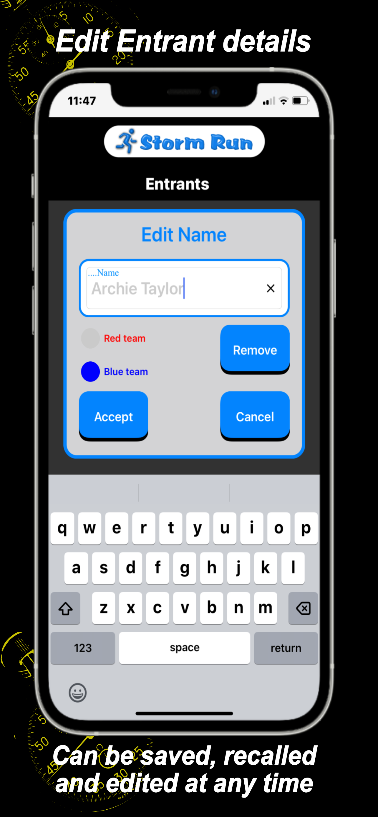 StormRun Time Trial App