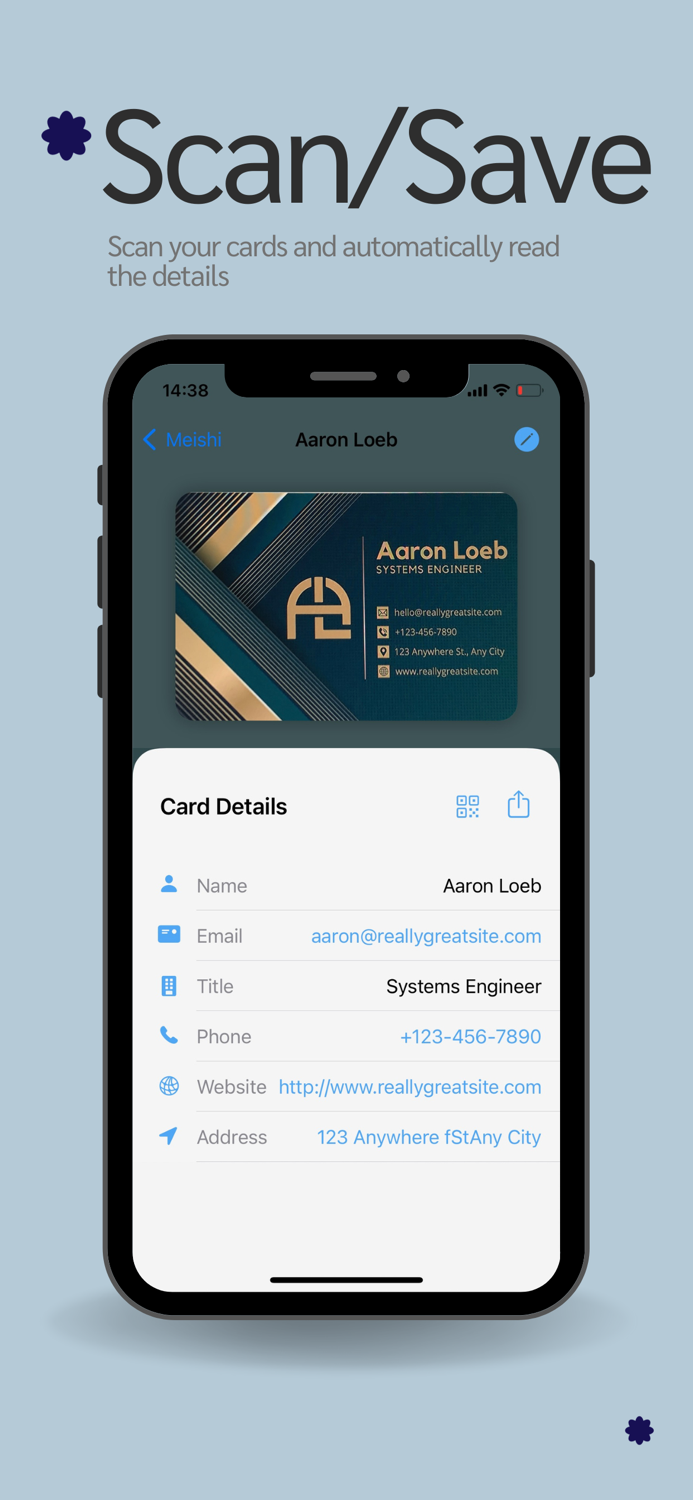 Meishi - Scan and save