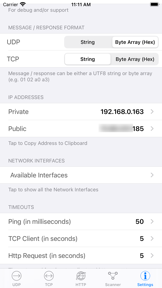 UDP/TCP/REST Network Utility screenshot