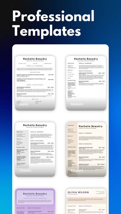 Screenshot #2 pour CV Maker: Resume Creator