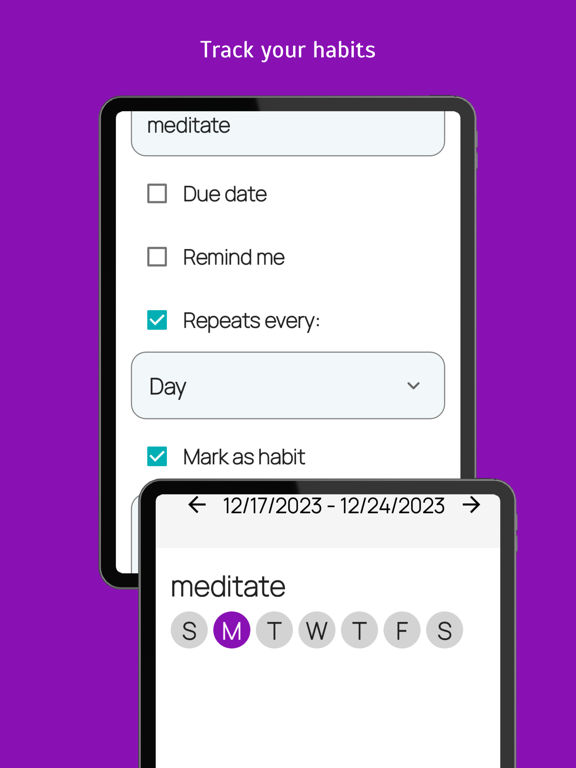Accomplist iPad screenshot 3 - Productivity app