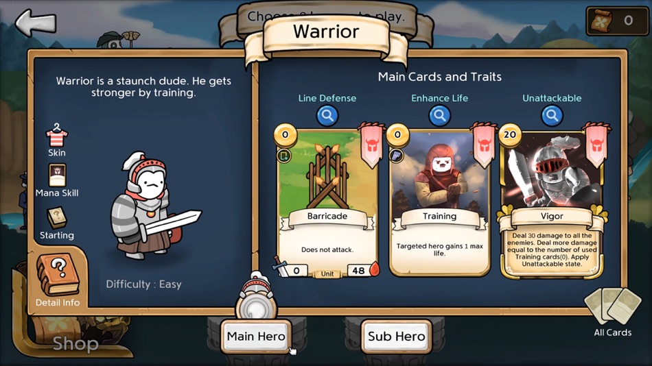 #1. 3 Minute Heroes: Card Defense (iOS) Podle: Sinkhole Studio Inc.