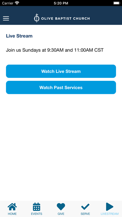 Olive Baptist Church Screenshot