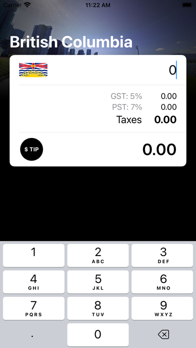 Sales Tax. Screenshot