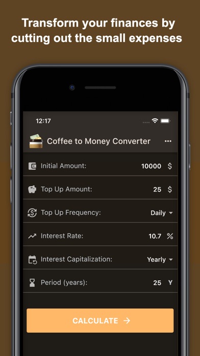 Coffee To Money Converter Screenshot