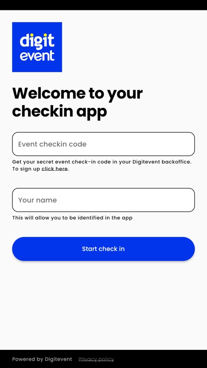 Digitevent check-in