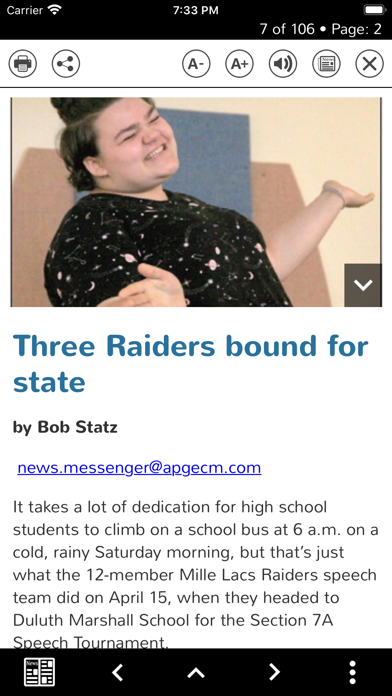 Mille Lacs Messenger Screenshot