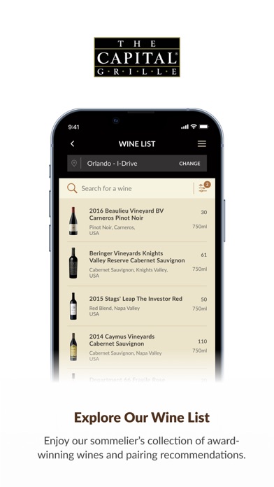The Capital Grille Concierge Screenshot