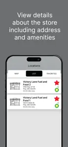 Victory Lane Fuel & Food screenshot #2 for iPhone