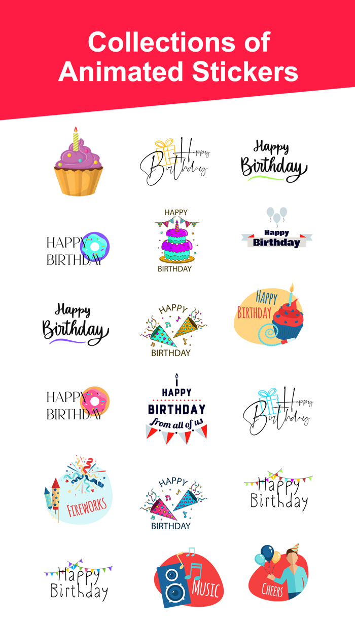 Animated Birthday Sticker Pack