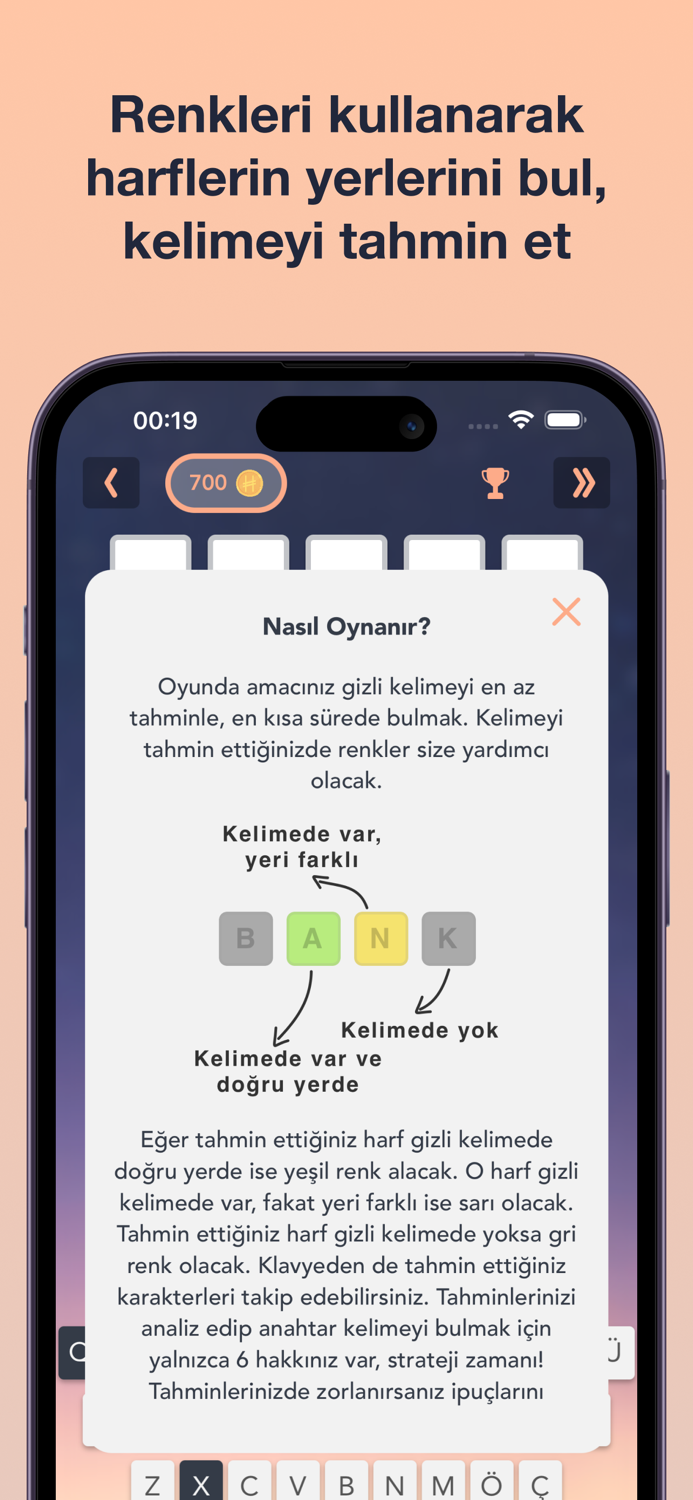 Harfçi - Guess the hidden word