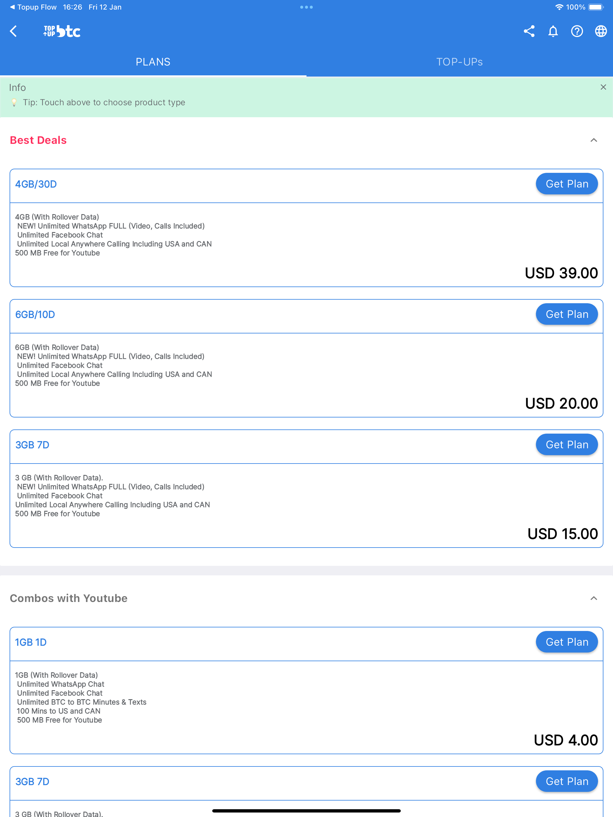 Topup BTC
