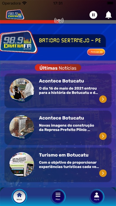 Rádio Criativa FM 98.9 Screenshot