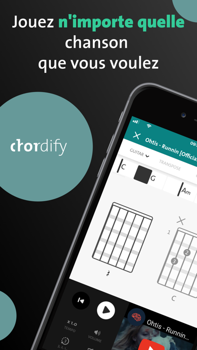 Screenshot #1 pour Chordify: Songs, Chords, Tuner