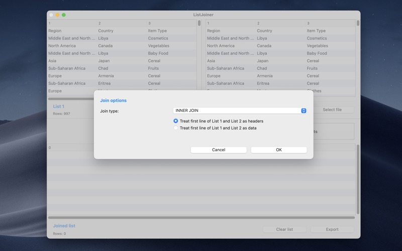 Screenshot #2 pour ListJoiner