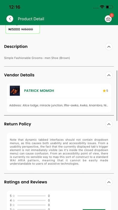 Craddle User Screenshot