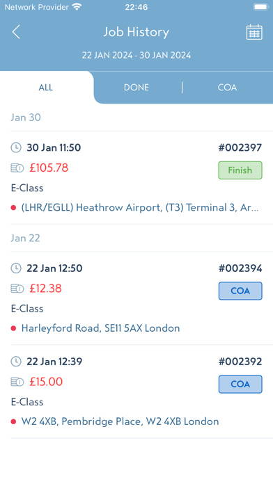 Ouno Driver App Screenshot