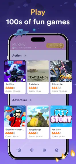 Game screenshot Kinjo: Play Games. Earn Robux. mod apk