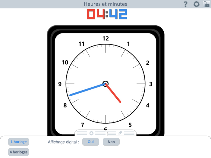 Outil Heures et minutes