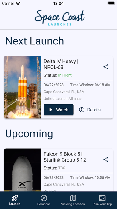 Space Coast Launches Screenshot