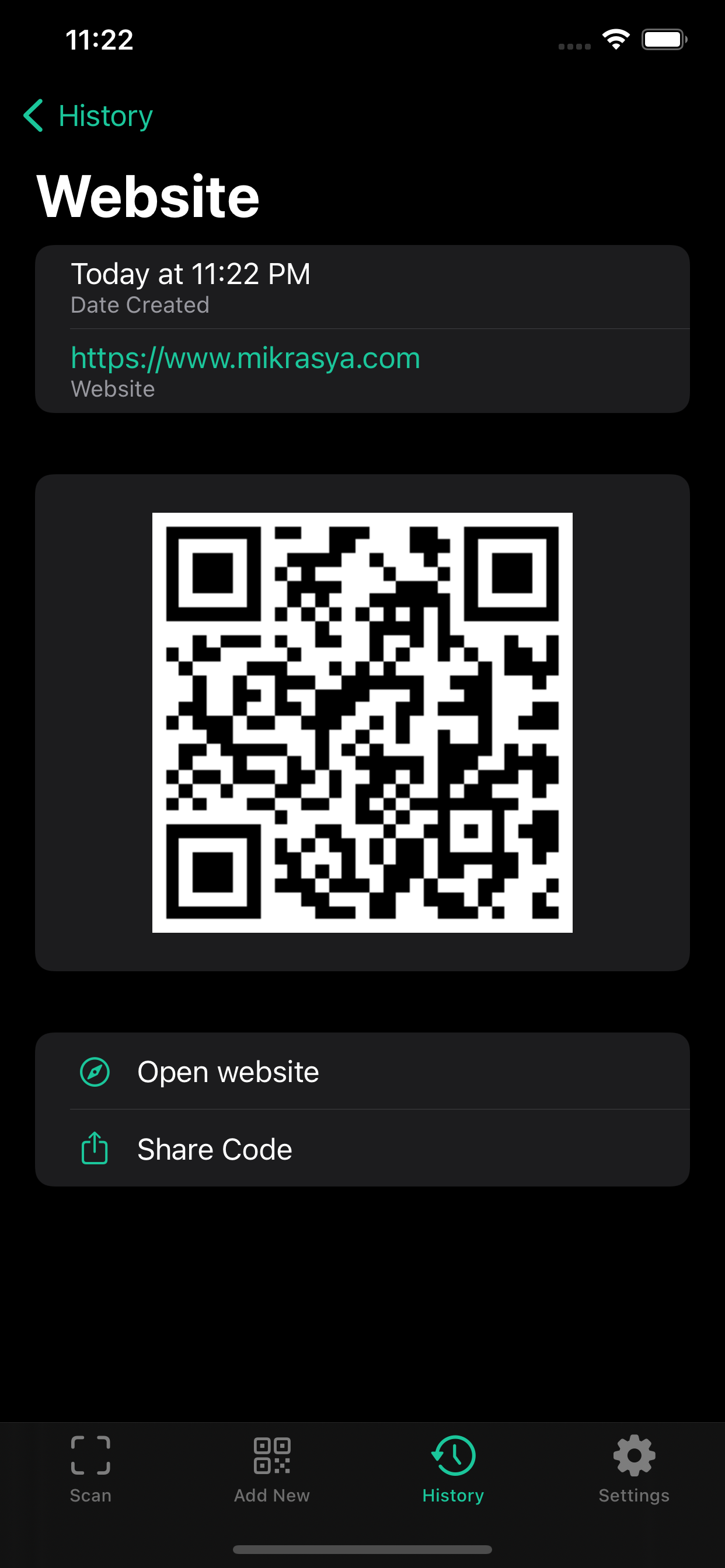QR Code Reader and Maker App