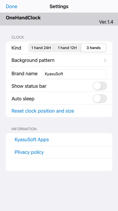 OneHandClock (Pro version) screenshot 5 of 6