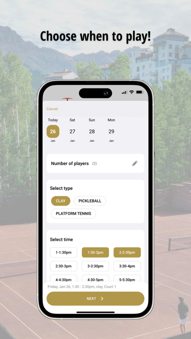 Telluride Racquet Club Screenshot
