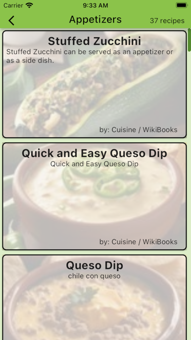 Cuisine Cookbook Screenshot