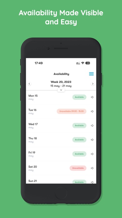 Shiftey app Screenshot