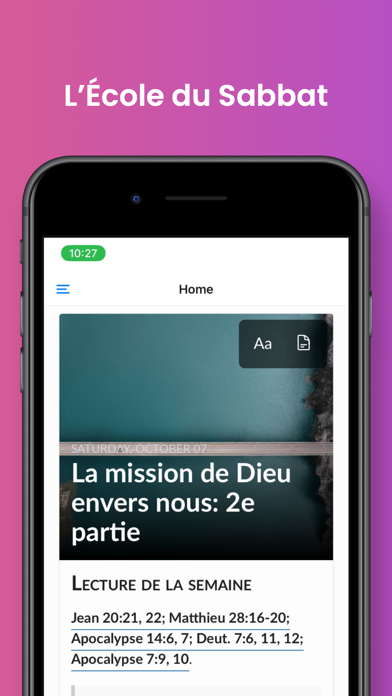 Lecons de école du Sabbat Screenshot