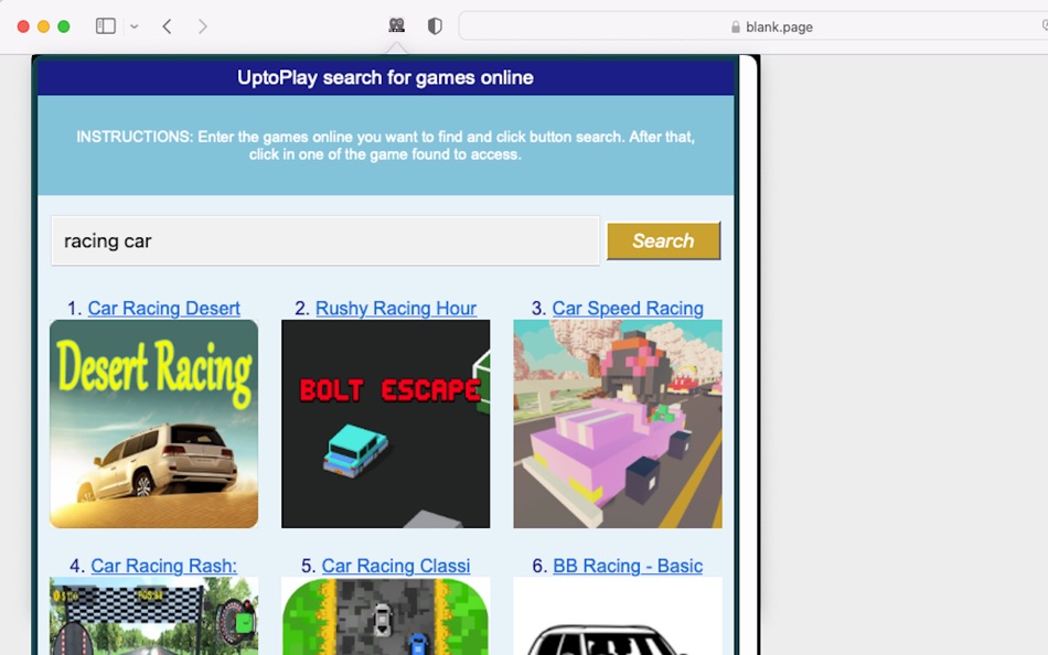 #2. UptoPlay Search games online (macOS) 由: SSA
