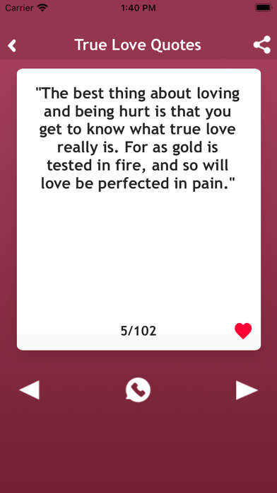 Romantic Status & Love Quotes Screenshot