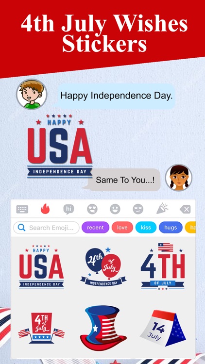 4th of July Wishes Stickers