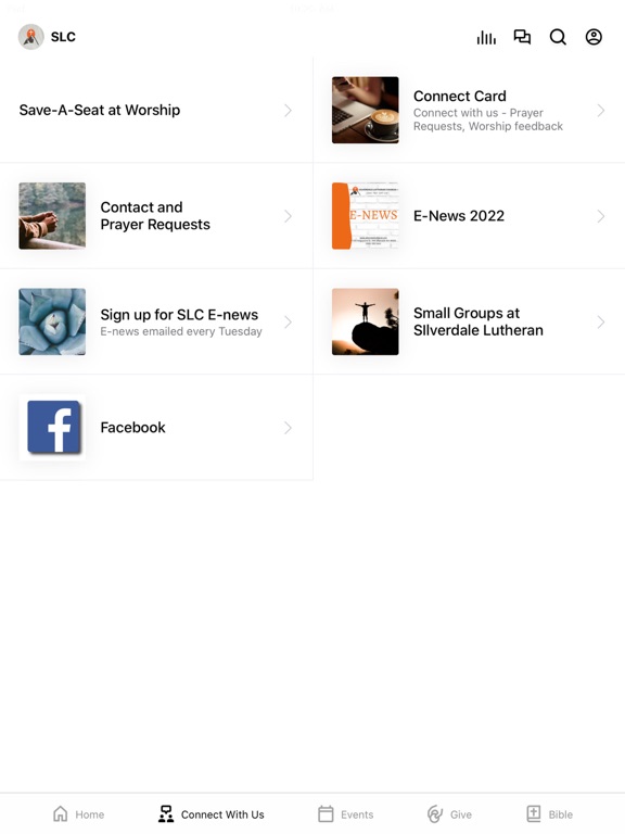 Silverdale Lutheran Church iPad screenshot 2 - Education app