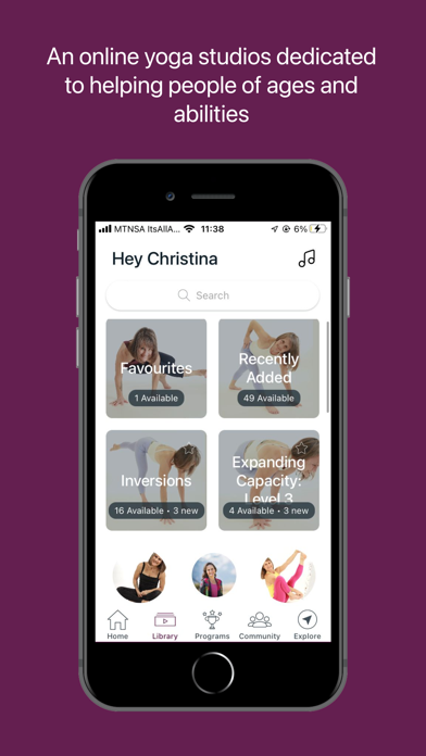 Christina Sell Yoga Online Screenshot