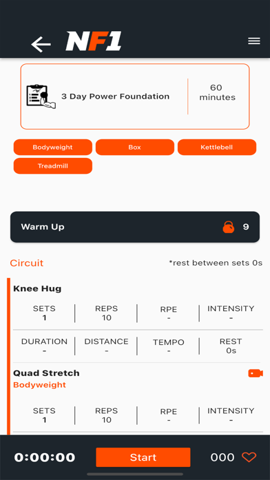 NF1 AI Fitness And Training Screenshot
