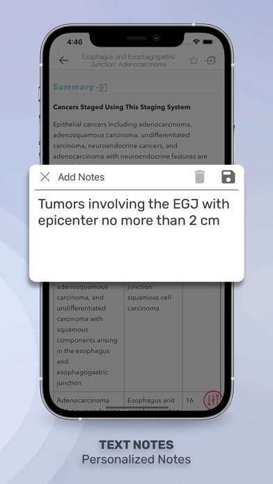 TNM Cancer Staging System Screenshot