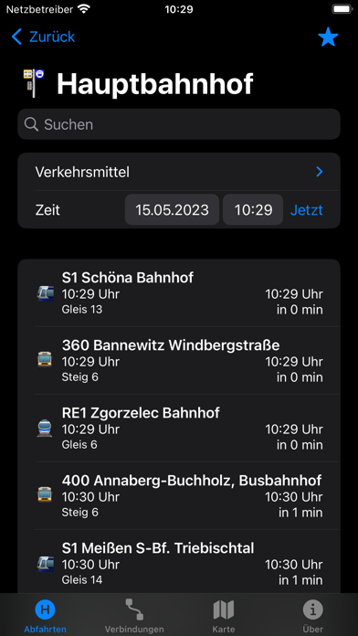 Haltestellenmonitor Dresden Screenshot