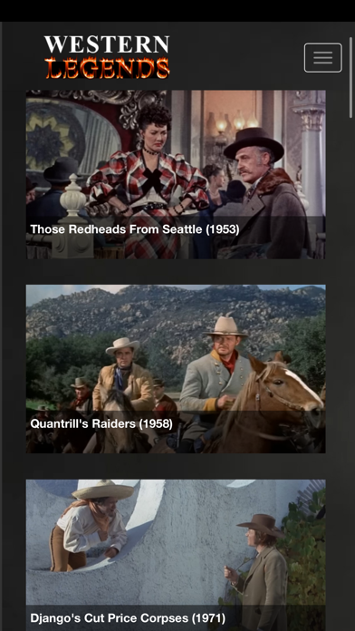 Western Legends Movies and TV Screenshot
