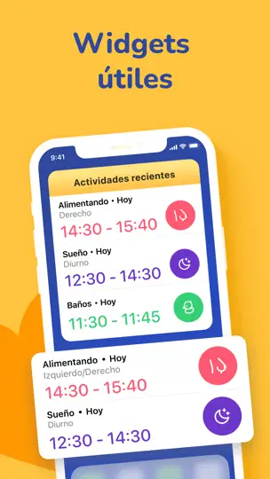 Captura de pantalla de Mi Bebé: Lactancia Y Biberón en iPhone 6
