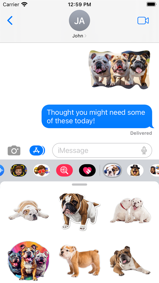 English Bulldog Stickers - 3.0 - (iOS)